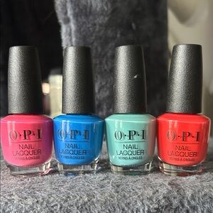 O.P.I Nail Lacquer 4 Bottle Kit BRAND NEW UNUSED Authentic Genuine OPI